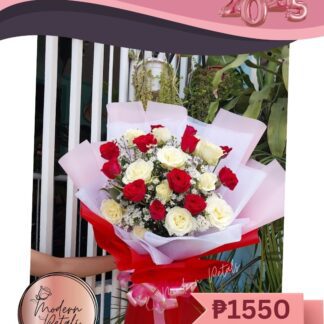 White & Red Roses